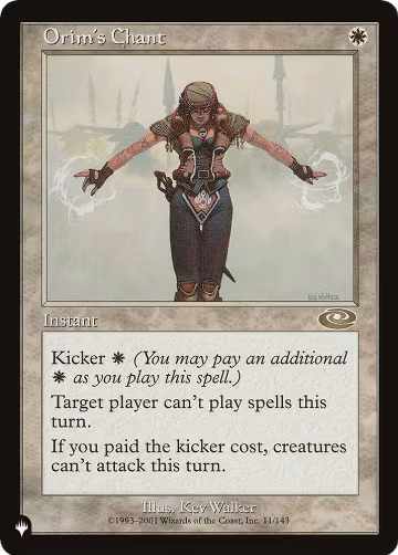 Orim's Chant (11/143), The List Reprints — Magic card price