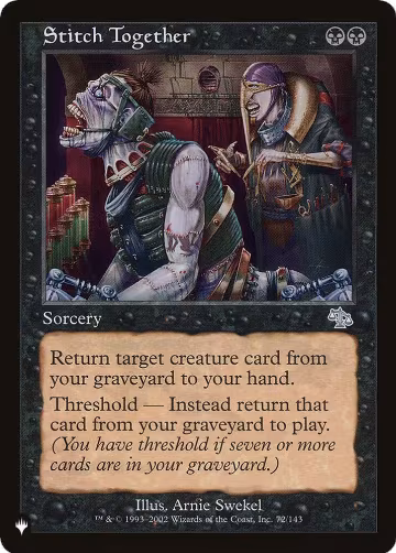 Stitch Together (72/143), The List Reprints — Magic card price