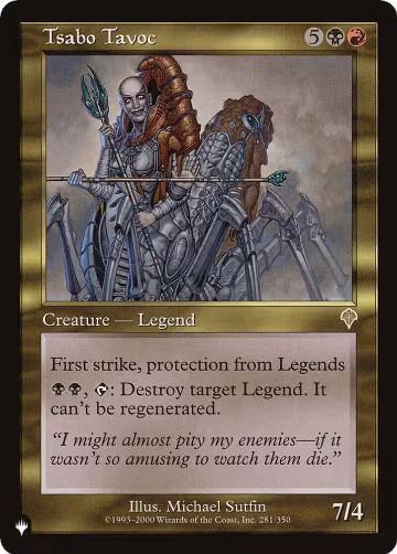 Tsabo Tavoc (281/350), The List Reprints — Magic card price