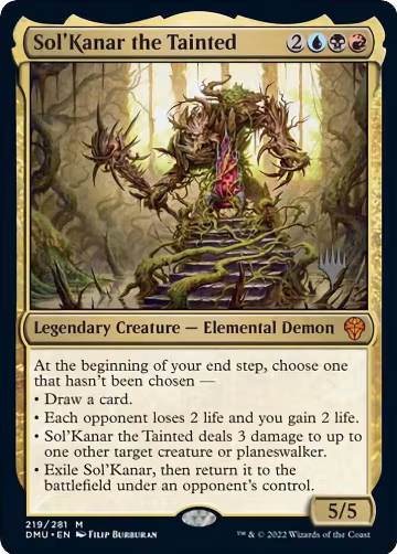 Sol'Kanar the Tainted (219), Promo Pack: Dominaria United — Magic card price
