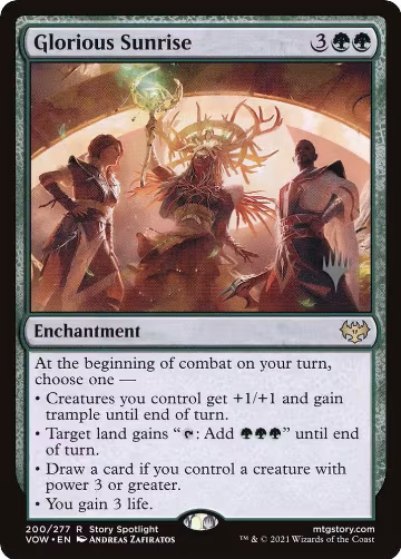 Glorious Sunrise (200), Promo Pack: Dominaria United — Magic card price