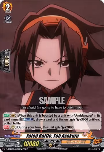 Fated Battle, Yoh Asakura (D-TTD03/002EN), D-TTD03: Shaman King — Vanguard card price