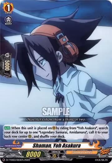 Shaman, Yoh Asakura (D-TTD03/003EN), D-TTD03: Shaman King — Vanguard card price