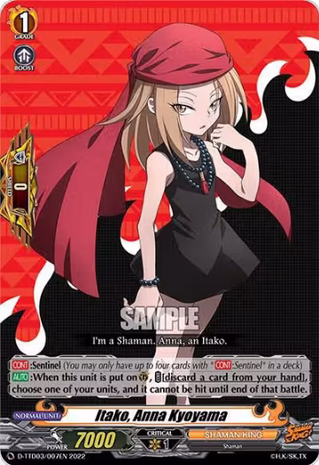 Itako, Anna Kyoyama (D-TTD03/007EN), D-TTD03: Shaman King — Vanguard card price