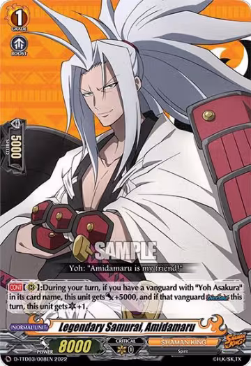 Legendary Samurai, Amidamaru (D-TTD03/008EN), D-TTD03: Shaman King — Vanguard card price