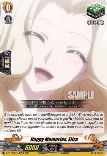 Happy Memories, Eliza (D-TTD03/014EN), D-TTD03: Shaman King — Vanguard card price