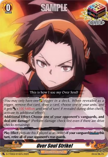 Over Soul Strike! (D-TTD03/016EN), D-TTD03: Shaman King — Vanguard card price