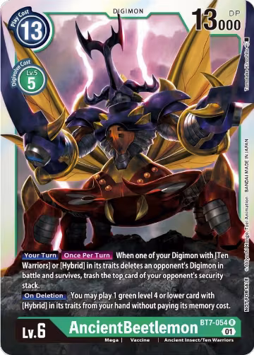 AncientBeetlemon (Event Pack 3) (BT7-054 R), Next Adventure — Digimon card price