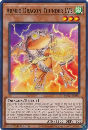 Armed Dragon Thunder LV3 (MP22-EN004), 2022 Tin of the Pharaoh's Gods — Yu-Gi-Oh! card price