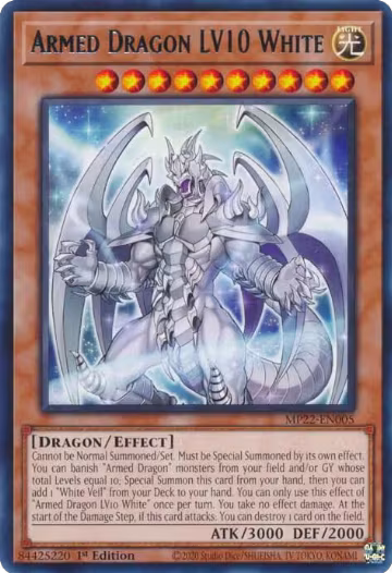 Armed Dragon LV10 White (MP22-EN005), 2022 Tin of the Pharaoh's Gods — Yu-Gi-Oh! card price