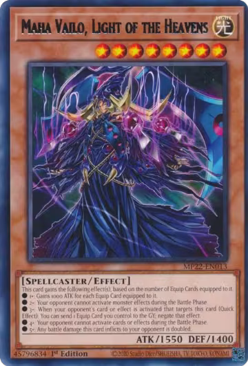 Maha Vailo, Light of the Heavens (MP22-EN013), 2022 Tin of the Pharaoh's Gods — Yu-Gi-Oh! card price