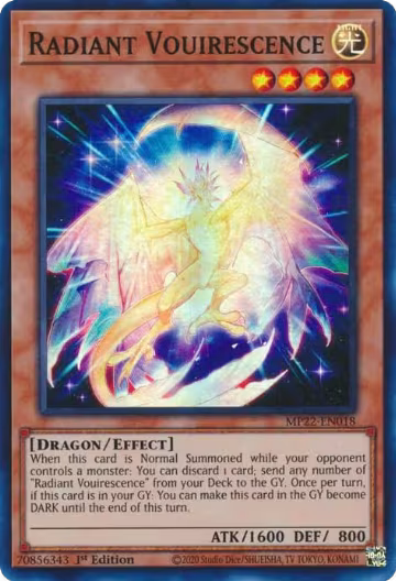 Radiant Vouirescence (MP22-EN018), 2022 Tin of the Pharaoh's Gods — Yu-Gi-Oh! card price