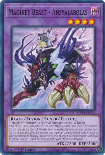 Magikey Beast - Ansyalabolas (MP22-EN143), 2022 Tin of the Pharaoh's Gods — Yu-Gi-Oh! card price