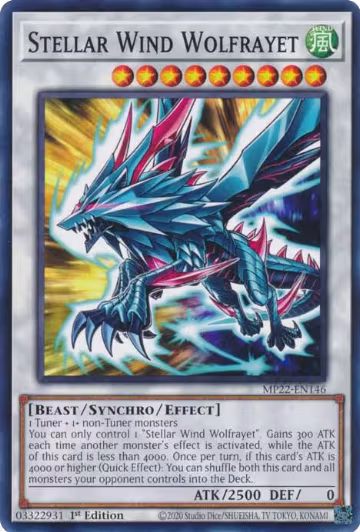 Stellar Wind Wolfrayet (MP22-EN146), 2022 Tin of the Pharaoh's Gods — Yu-Gi-Oh! card price