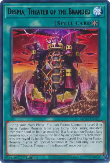 Despia, Theater of the Branded (MP22-EN154), 2022 Tin of the Pharaoh's Gods — Yu-Gi-Oh! card price
