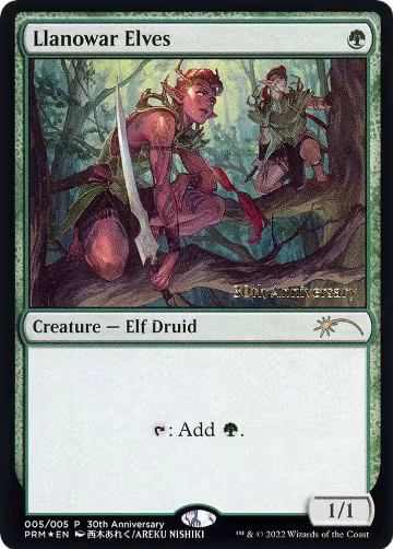 Llanowar Elves (5), 30th Anniversary Promos — Magic card price