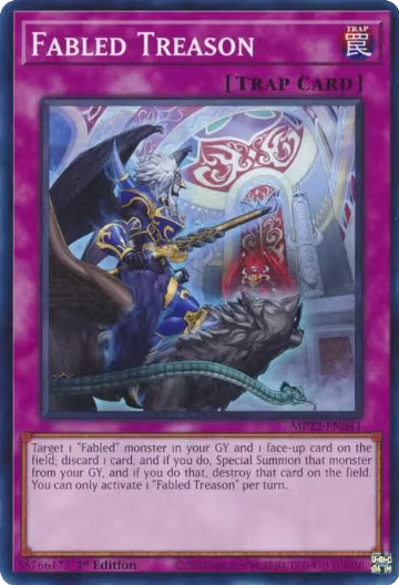 Fabled Treason (MP22-EN041), 2022 Tin of the Pharaoh's Gods — Yu-Gi-Oh! card price