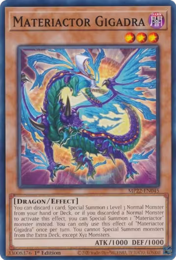Materiactor Gigadra (MP22-EN045), 2022 Tin of the Pharaoh's Gods — Yu-Gi-Oh! card price