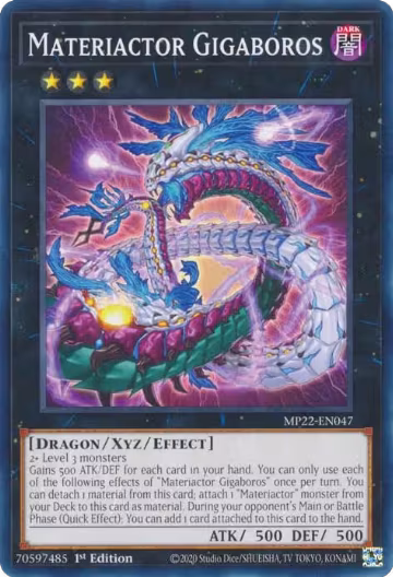 Materiactor Gigaboros (MP22-EN047), 2022 Tin of the Pharaoh's Gods — Yu-Gi-Oh! card price
