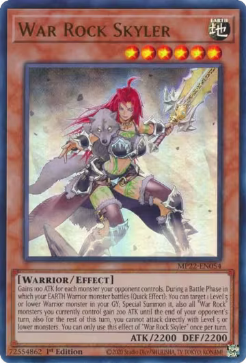 War Rock Skyler (MP22-EN054), 2022 Tin of the Pharaoh's Gods — Yu-Gi-Oh! card price