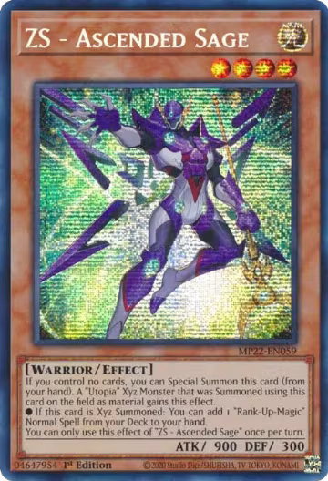 ZS - Ascended Sage (MP22-EN059), 2022 Tin of the Pharaoh's Gods — Yu-Gi-Oh! card price