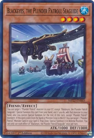 Blackeyes, the Plunder Patroll Seaguide (MP22-EN065), 2022 Tin of the Pharaoh's Gods — Yu-Gi-Oh! card price