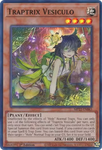 Traptrix Vesiculo (MP22-EN063), 2022 Tin of the Pharaoh's Gods — Yu-Gi-Oh! card price