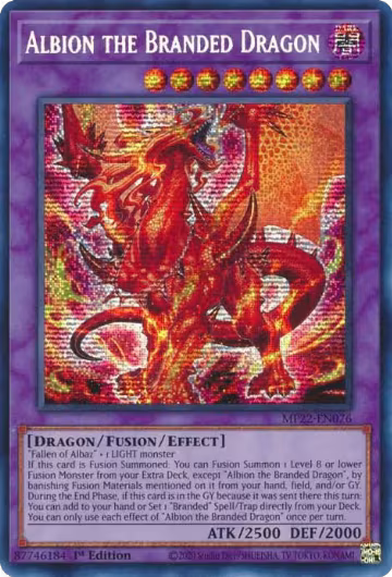 Albion the Branded Dragon (MP22-EN076), 2022 Tin of the Pharaoh's Gods — Yu-Gi-Oh! card price