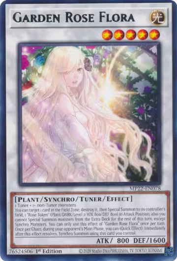 Garden Rose Flora (MP22-EN078), 2022 Tin of the Pharaoh's Gods — Yu-Gi-Oh! card price