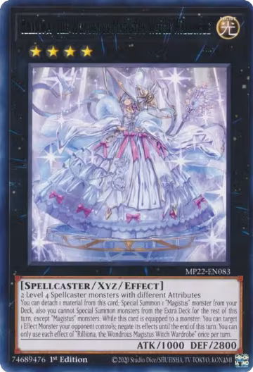 Rilliona, the Wondrous Magistus Witch Wardrobe (MP22-EN083), 2022 Tin of the Pharaoh's Gods — Yu-Gi-Oh! card price