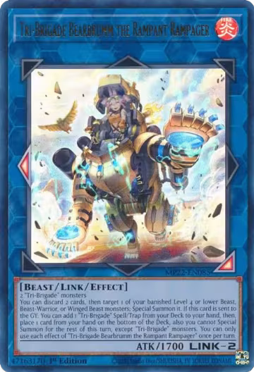Tri-Brigade Bearbrumm the Rampant Rampager (MP22-EN085), 2022 Tin of the Pharaoh's Gods — Yu-Gi-Oh! card price