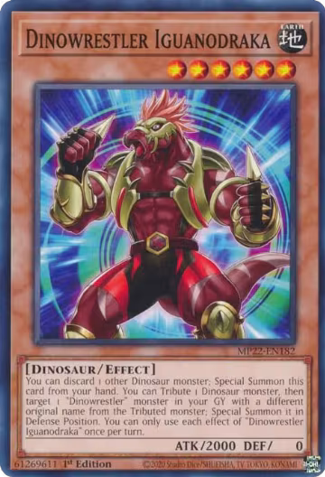 Dinowrestler Iguanodraka (MP22-EN182), 2022 Tin of the Pharaoh's Gods — Yu-Gi-Oh! card price