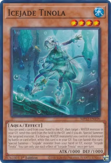Icejade Tinola (MP22-EN190), 2022 Tin of the Pharaoh's Gods — Yu-Gi-Oh! card price
