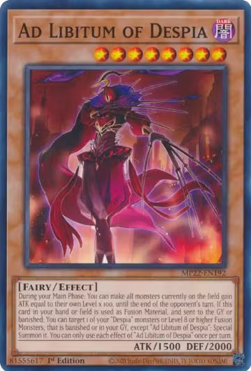 Ad Libitum of Despia (MP22-EN192), 2022 Tin of the Pharaoh's Gods — Yu-Gi-Oh! card price
