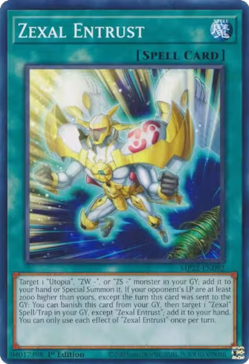 Zexal Entrust (MP22-EN092), 2022 Tin of the Pharaoh's Gods — Yu-Gi-Oh! card price
