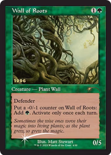 Wall of Roots (4), 30th Anniversary Promos — Magic card price