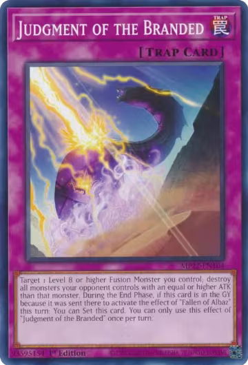 Judgment of the Branded (MP22-EN104), 2022 Tin of the Pharaoh's Gods — Yu-Gi-Oh! card price