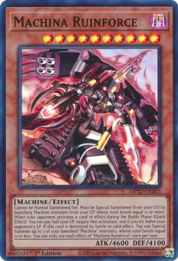 Machina Ruinforce (MP22-EN203), 2022 Tin of the Pharaoh's Gods — Yu-Gi-Oh! card price