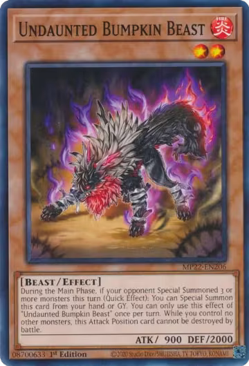 Undaunted Bumpkin Beast (MP22-EN206), 2022 Tin of the Pharaoh's Gods — Yu-Gi-Oh! card price