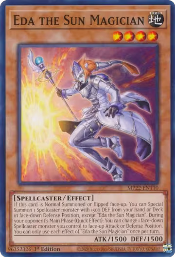 Eda the Sun Magician (MP22-EN110), 2022 Tin of the Pharaoh's Gods — Yu-Gi-Oh! card price
