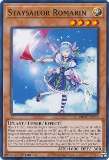 Staysailor Romarin (MP22-EN111), 2022 Tin of the Pharaoh's Gods — Yu-Gi-Oh! card price