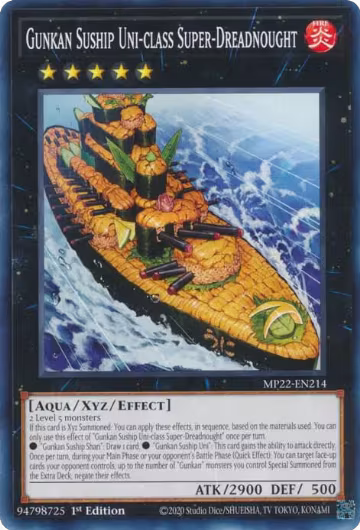 Gunkan Suship Uni-class Super-Dreadnought (MP22-EN214), 2022 Tin of the Pharaoh's Gods — Yu-Gi-Oh! card price