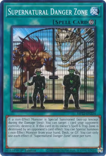 Supernatural Danger Zone (MP22-EN224), 2022 Tin of the Pharaoh's Gods — Yu-Gi-Oh! card price