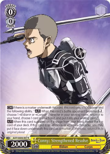 Conny: Strengthened Resolve (AOT/SX04-007 R), Attack On Titan: Final Season — Weiß Schwarz card price