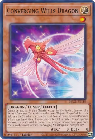 Converging Wills Dragon (MP22-EN118), 2022 Tin of the Pharaoh's Gods — Yu-Gi-Oh! card price