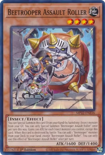 Beetrooper Assault Roller (MP22-EN236), 2022 Tin of the Pharaoh's Gods — Yu-Gi-Oh! card price