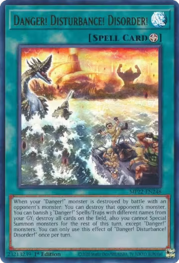Danger! Disturbance! Disorder! (MP22-EN248), 2022 Tin of the Pharaoh's Gods — Yu-Gi-Oh! card price