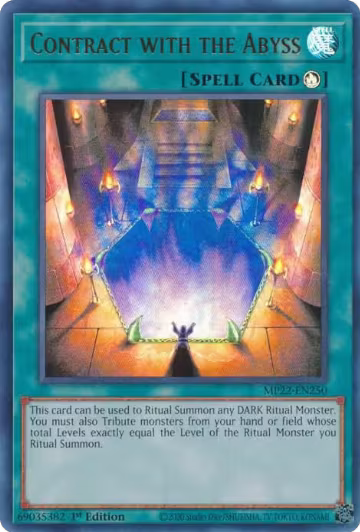 Contract with the Abyss (MP22-EN250), 2022 Tin of the Pharaoh's Gods — Yu-Gi-Oh! card price