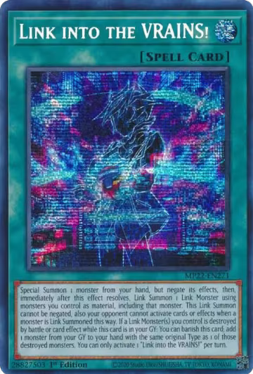 Link into the VRAINS! (MP22-EN271), 2022 Tin of the Pharaoh's Gods — Yu-Gi-Oh! card price