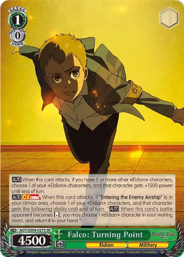 Falco: Turning Point (SR) (AOT/SX04-027S SR), Attack On Titan: Final Season — Weiß Schwarz card price